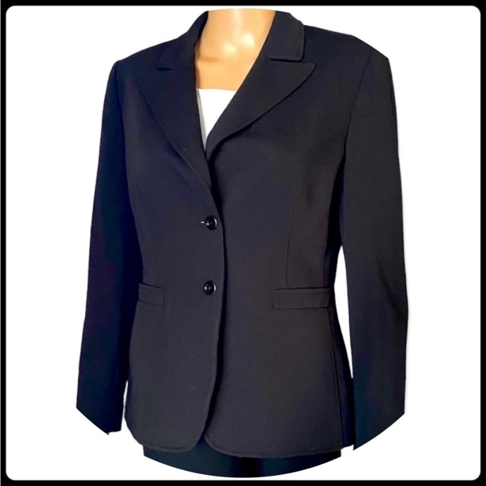 Tahari Arthur S. Levine Black Blazer 8 Petite - Picture 5 of 12